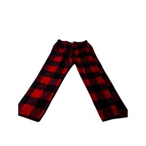 Old Navy Mens Red Black Buffalo Plaid Flannel Pajama Pants Cotton Lounge Large